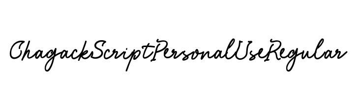 Chagack Script Personal Use Regular Caratteri