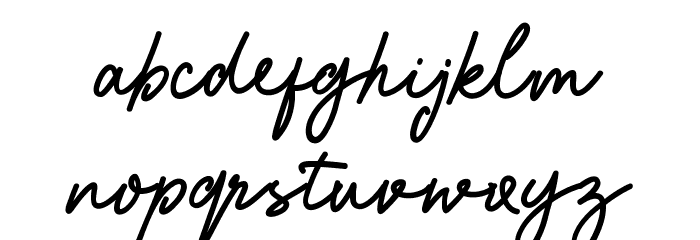 Chagack Script Personal Use Regular Caratteri MINUSCOLO