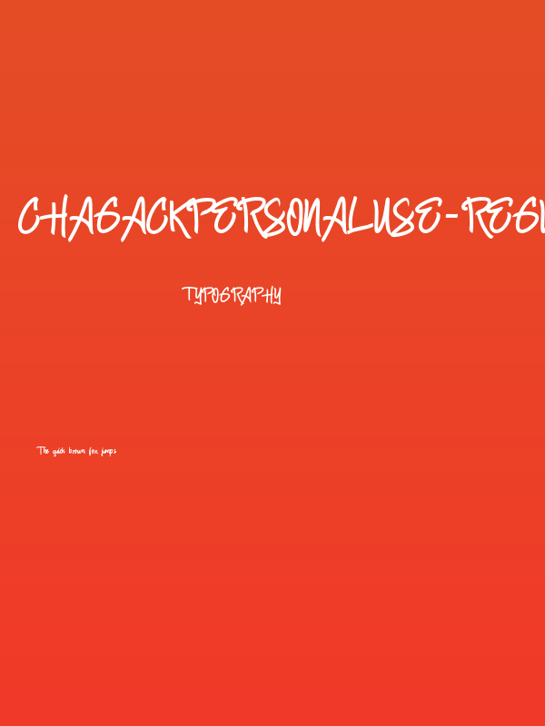 ChagackPersonalUse-Regular Poster