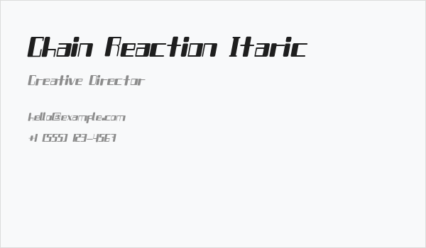 Chain Reaction Itaric Business Card