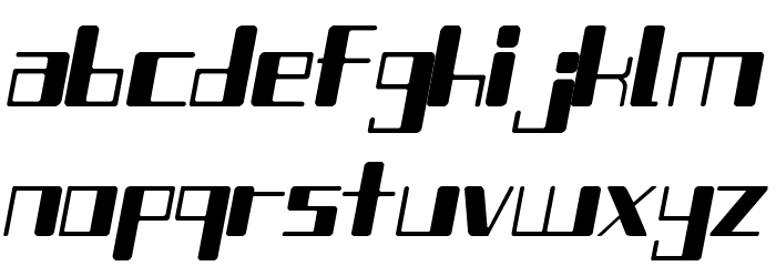 Chain Reaction Itaric Font LOWERCASE