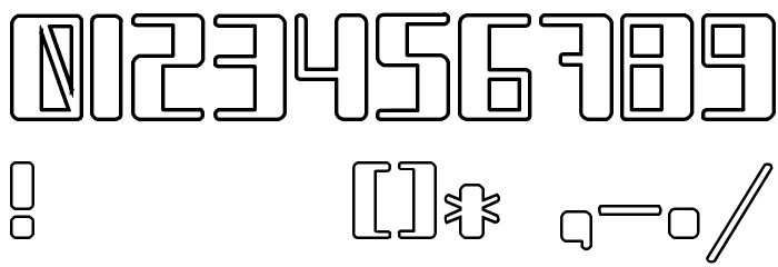 Chain Reaction Outline Font OTHER CHARS