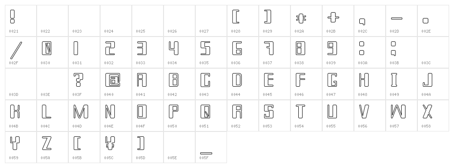 Chain Reaction Outline Character Map