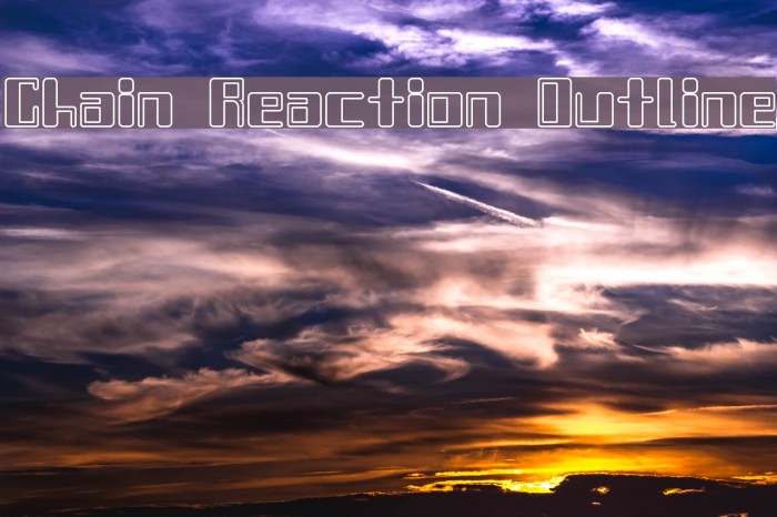 Chain Reaction Outline Font examples