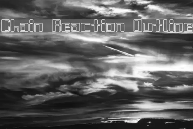 Chain Reaction Outline フォント examples