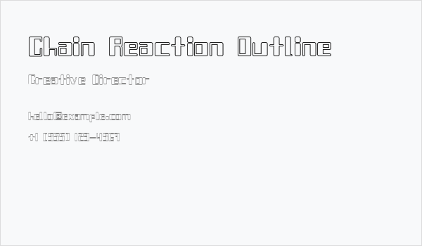 Chain Reaction Outline Business Card