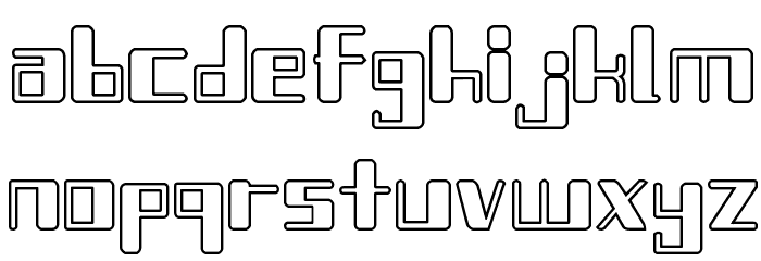 Chain Reaction Outline Font LOWERCASE