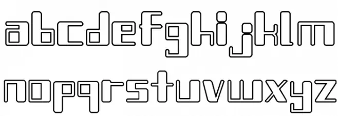 Chain Reaction Outline フォント 小文字