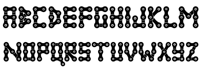 Chain Style Font LOWERCASE