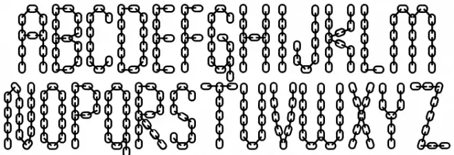 ChainFontBlack Font UPPERCASE
