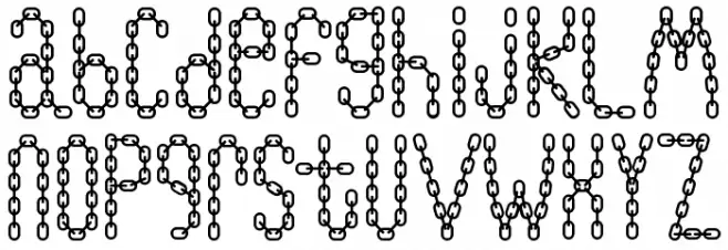 ChainFontBlack फ़ॉन्ट लोअरकेस