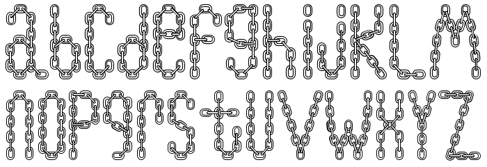 ChainFontOpen Font LOWERCASE