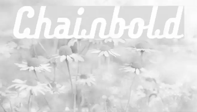 Chainbold Font examples