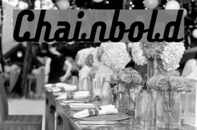Chainbold Font examples