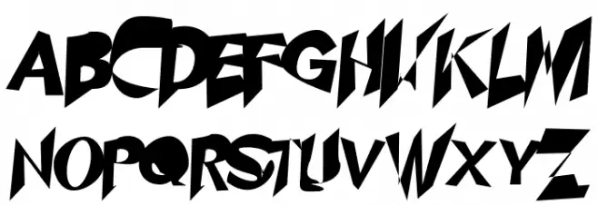 Chaingun Italic Schriftart Groß