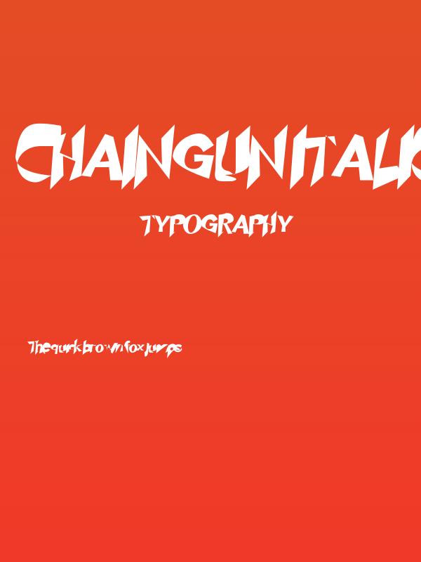 Chaingun Italic Poster