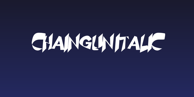 Chaingun Italic Social Header