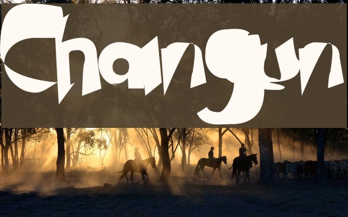 Chaingun Font examples