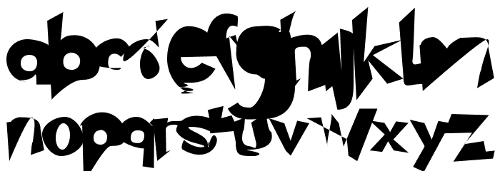 Chaingun Font LOWERCASE