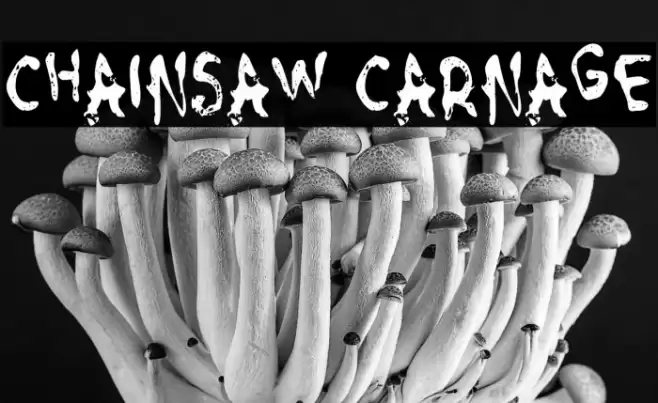 Chainsaw Carnage Font examples