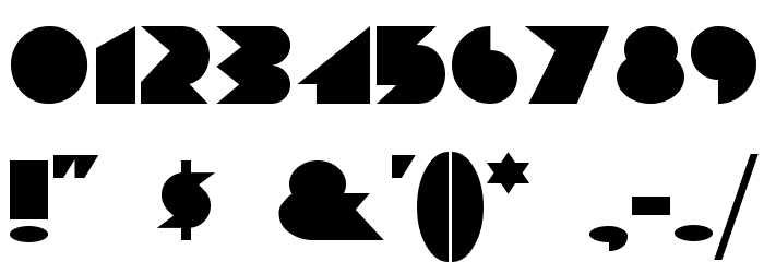 Chainsaw Geometric Font OTHER CHARS