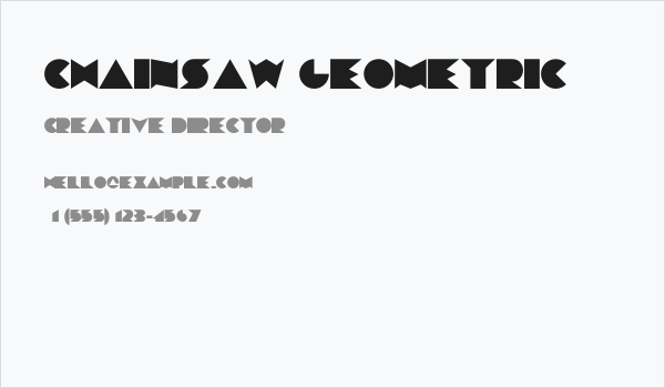 Chainsaw Geometric Business Card