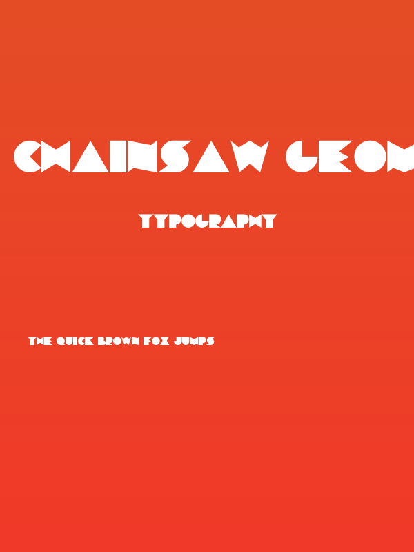 Chainsaw Geometric Poster