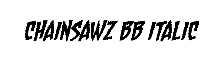 Chainsawz BB Italic  नि: शुल्क फ़ॉन्ट्स डाउनलोड
