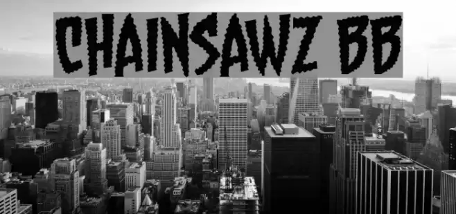 Chainsawz BB Font examples