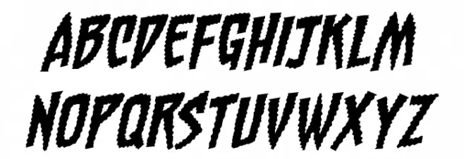 ChainsawzBB-Italic Schriftart Groß