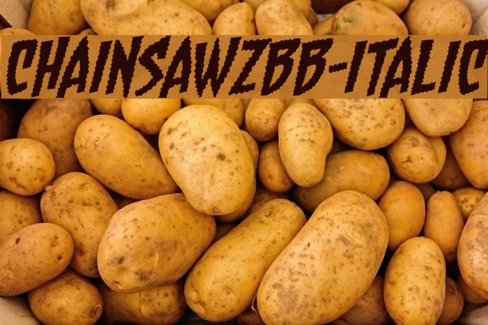 ChainsawzBB-Italic Polices examples