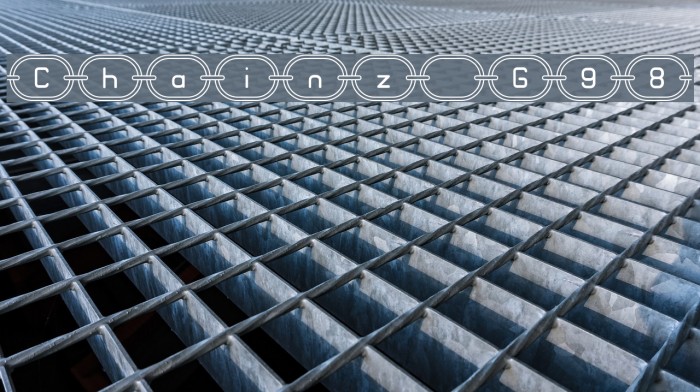 Chainz G98 Font examples