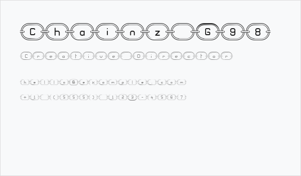 Chainz G98 Business Card