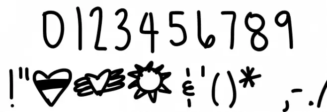 ChaisHand Font OTHER CHARS