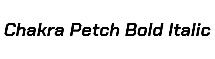 Chakra Petch Bold Italic Fonte