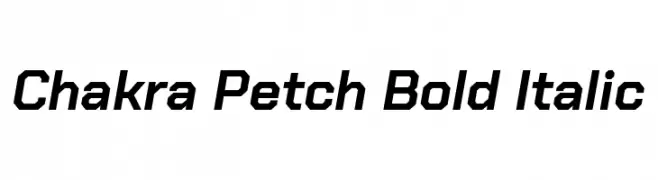 Chakra Petch Bold Italic  Fuentes Gratis Descargar