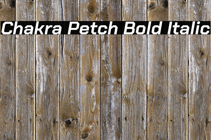 Chakra Petch Bold Italic Font examples