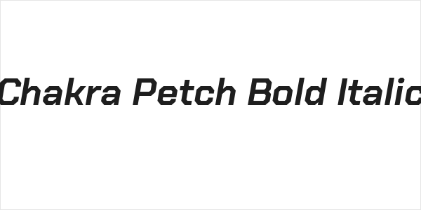 Chakra Petch Bold Italic Logo