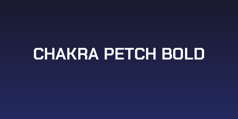 Chakra Petch Bold Social Header