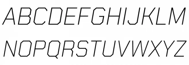Chakra Petch ExtraLight Italic Schriftart Groß