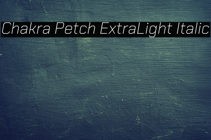 Chakra Petch ExtraLight Italic Font examples