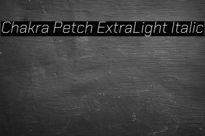 Chakra Petch ExtraLight Italic Font examples
