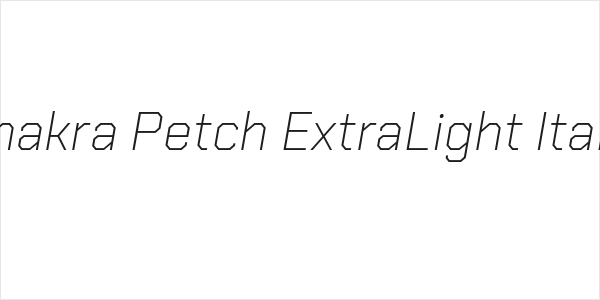 Chakra Petch ExtraLight Italic Logo