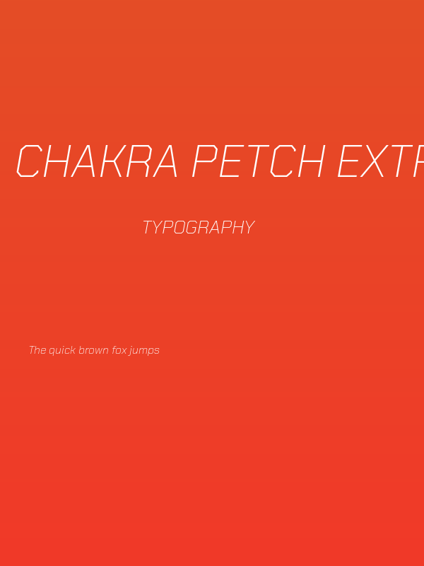 Chakra Petch ExtraLight Italic Poster