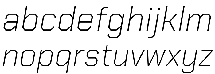 Chakra Petch ExtraLight Italic Font LOWERCASE