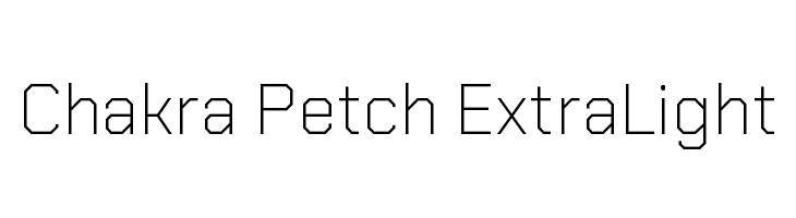 Chakra Petch ExtraLight Font