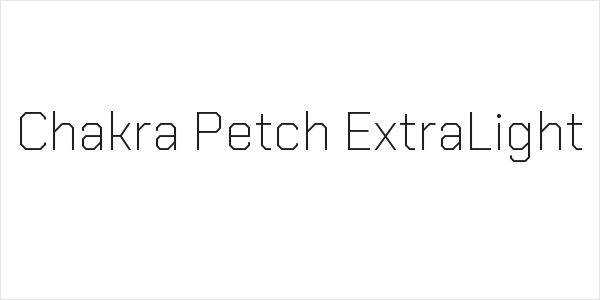 Chakra Petch ExtraLight Logo
