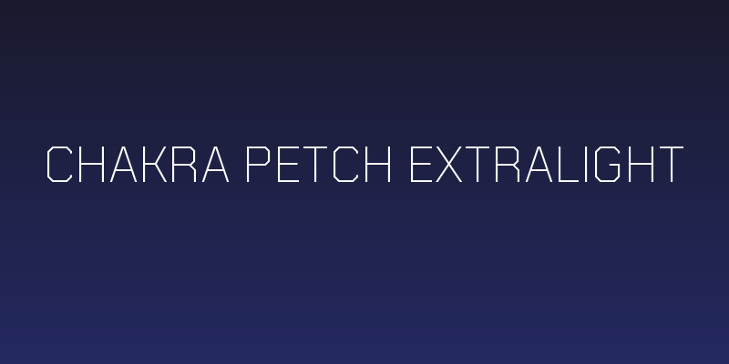 Chakra Petch ExtraLight Social Header