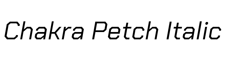 Chakra Petch Italic फ़ॉन्ट