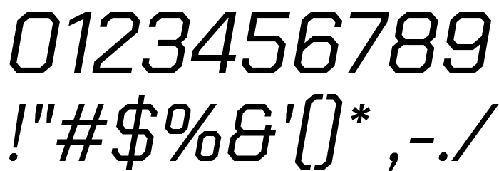 Chakra Petch Italic Font OTHER CHARS